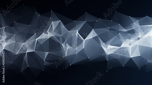 abstract blue water background in polygonal style photo