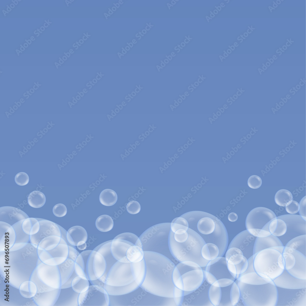 soap air bubbles in 3d style background