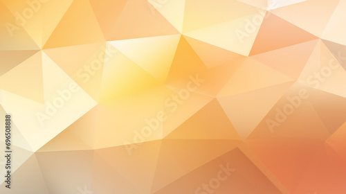 Golden light pale brown orange yellow peach beige abstract background. Geometric pattern shape. Line triangle polygon angle fold. Color gradient