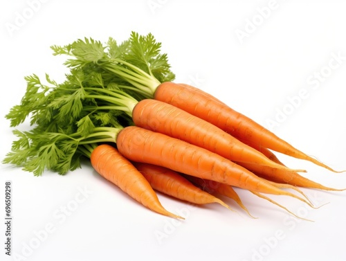 A bunch of carrots sitting on top of a white surface.