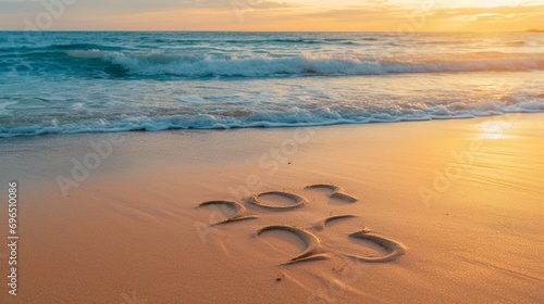 new year 2013 on beach
