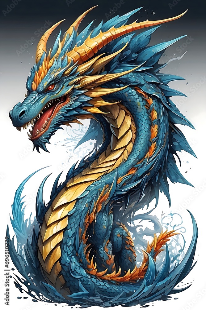 Obraz premium chinese dragon statue