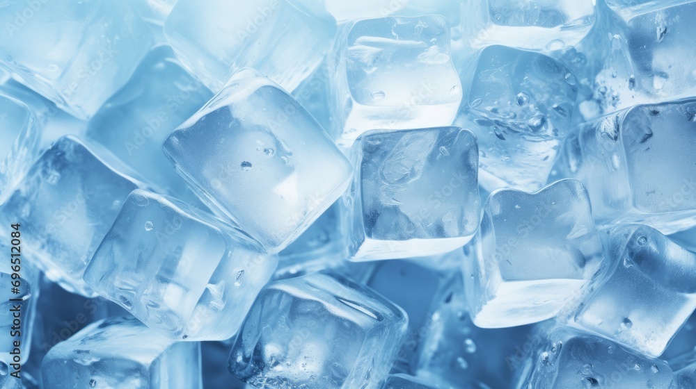 Background of blue ice cubes Background of blue ice cubes