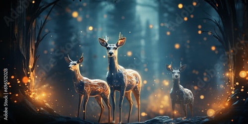 beautiful deer at forest