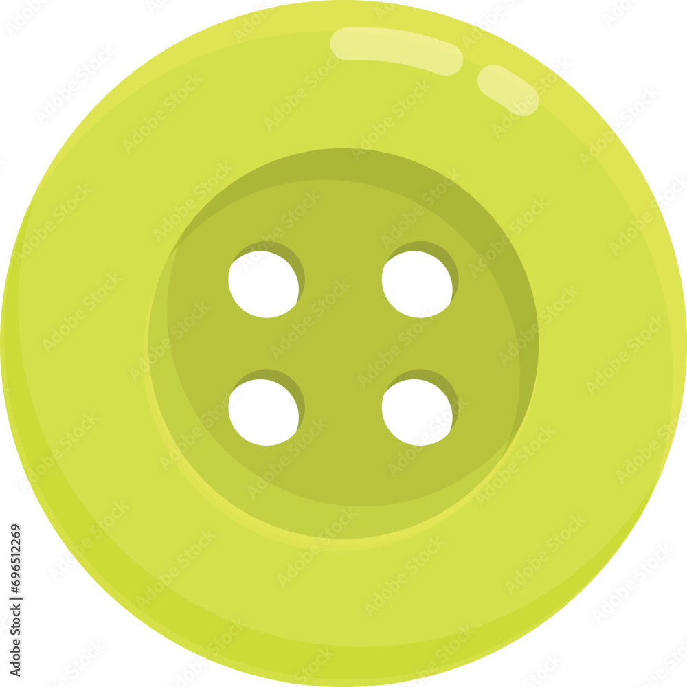 Fototapeta premium Round button icon cartoon vector. Tailor hole. Dress textile fabric