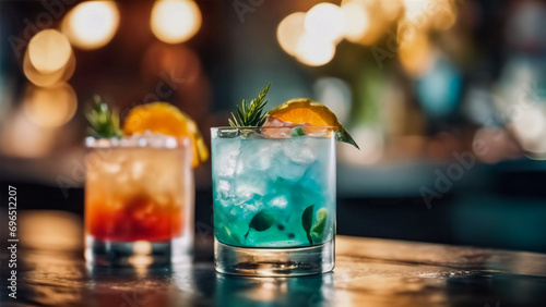 Gusto paradisiaco- Cocktail rinfrescanti con ghiaccio e frutta esotica