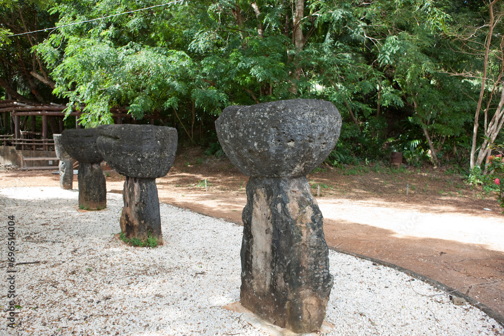 Guam Island Latte stones on a sunny summer day Guam Island Latte stones on a sunny summer day