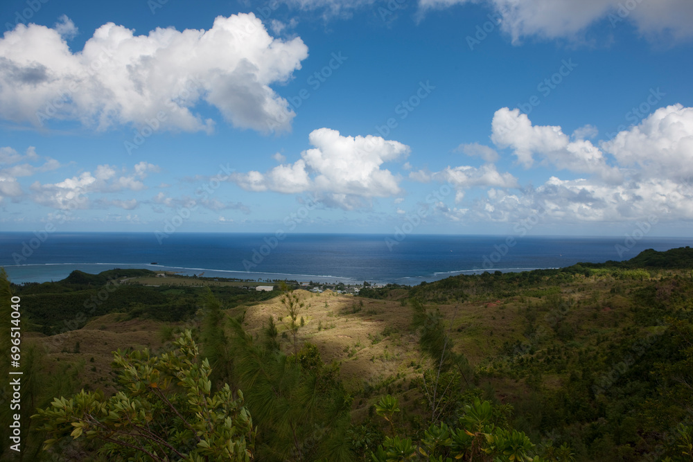Guam island view on a sunny summer day