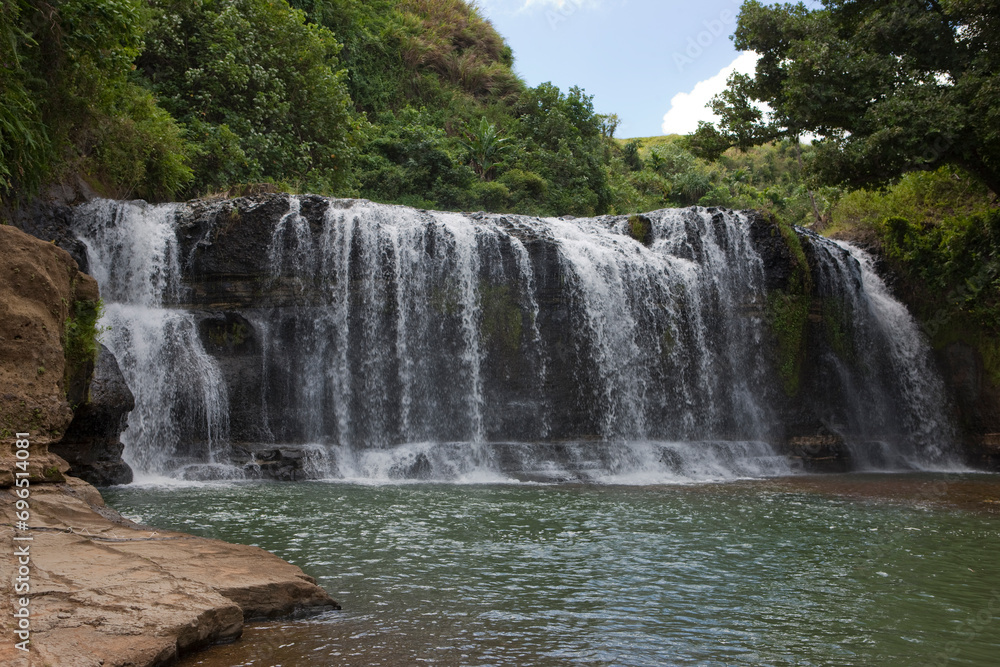 Guam island Talofofo waterfall on a sunny summer day
