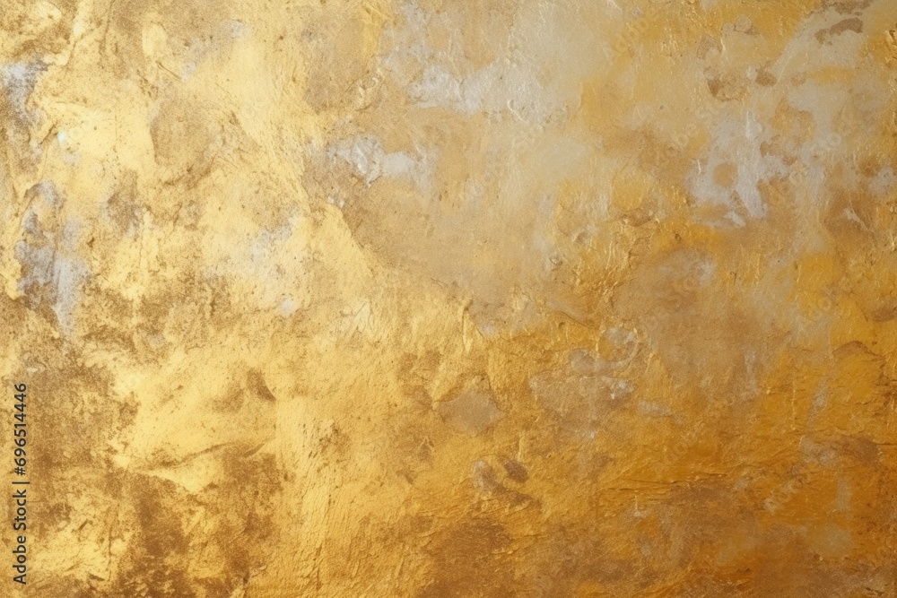 A detailed view of a wall covered in gold paint. This image can be used to add a touch of luxury and elegance to any design project