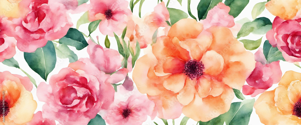 Hand-Painted Floral Watercolor Artwork