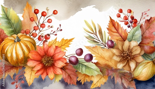 watercolor autumn borders