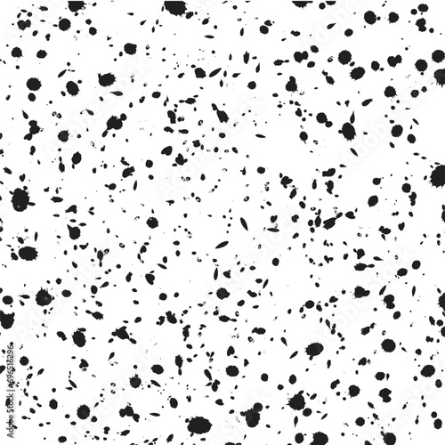 Simple texture of black splashes on a white background.
