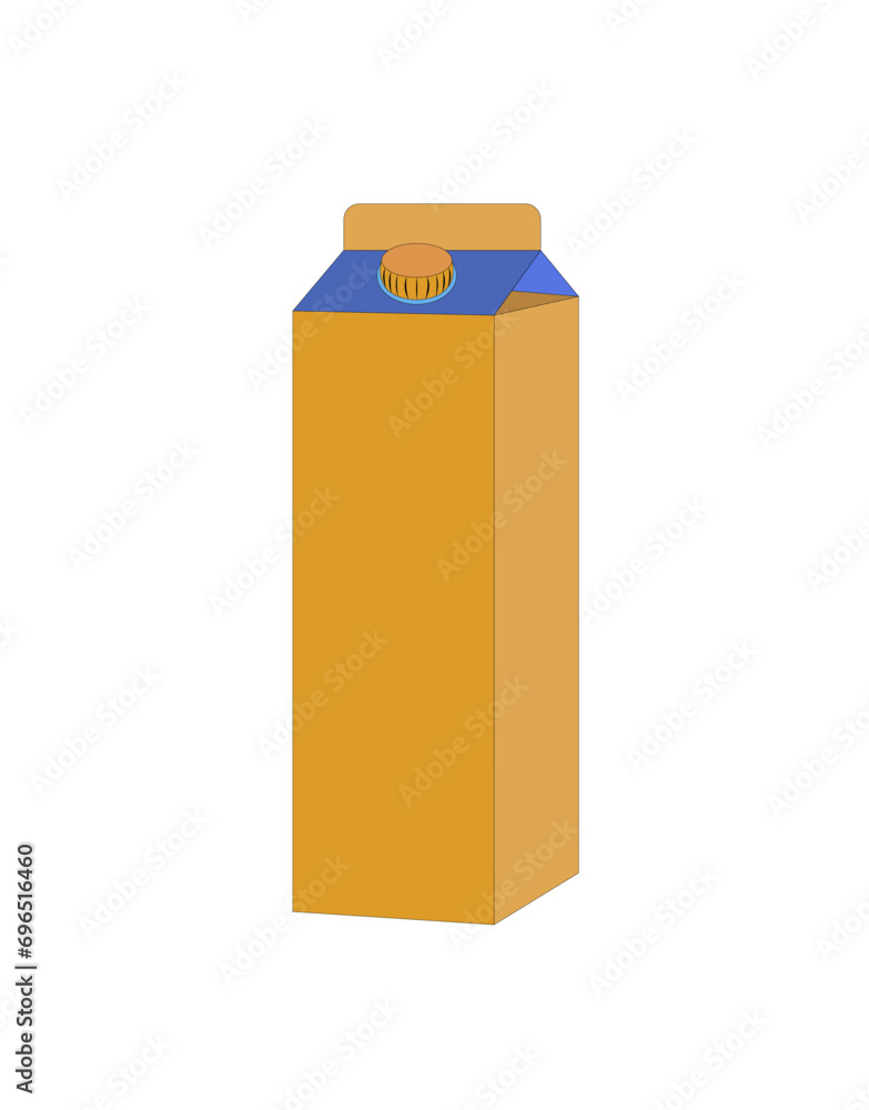 Vector illustration of a classic milk container Vector illustration of a classic milk container