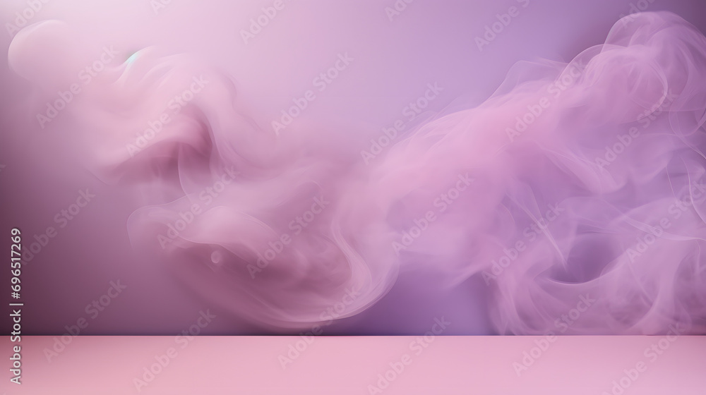 A beautiful abstract modern light lilac backdrop for a product presentation with a smooth floor and trailing smoke. A beautiful abstract modern light lilac backdrop for a product presentation with a smooth floor and trailing smoke.