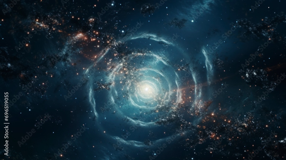 blue black hole in space 4k Stock Illustration | Adobe Stock