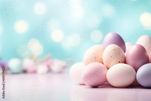Charming Spring Easter Background: Embracing Pastel Colors And Gentle Imagery