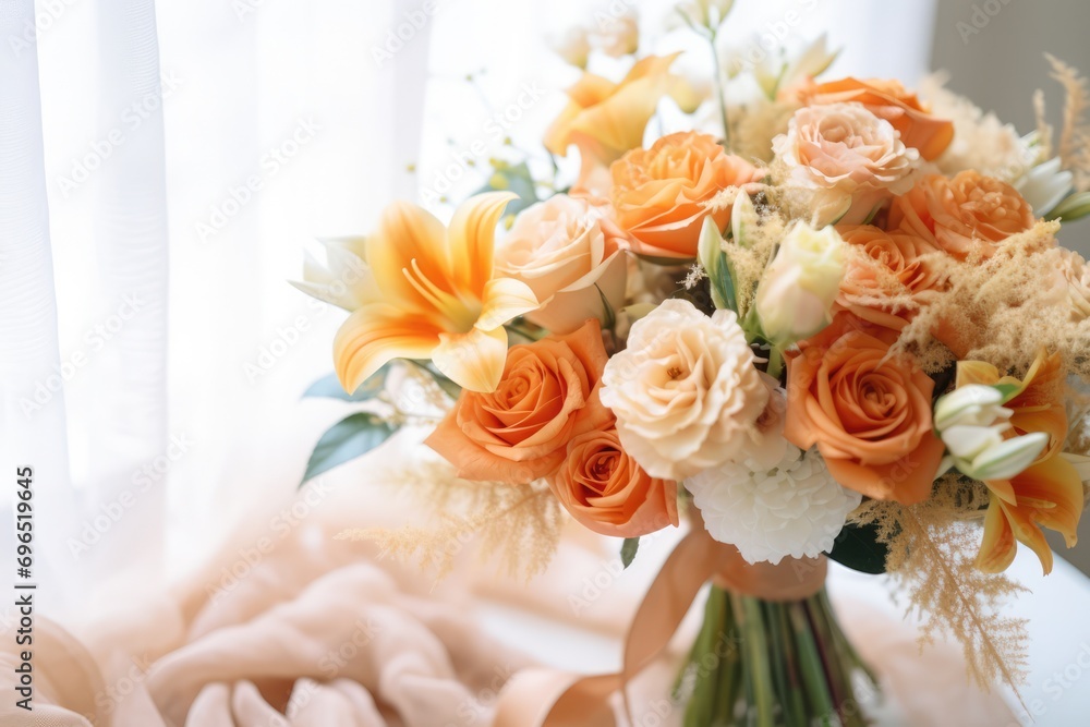 Arranging A Wedding With Beautiful Peach And Orange Floral Bouquets Arranging A Wedding With Beautiful Peach And Orange Floral Bouquets