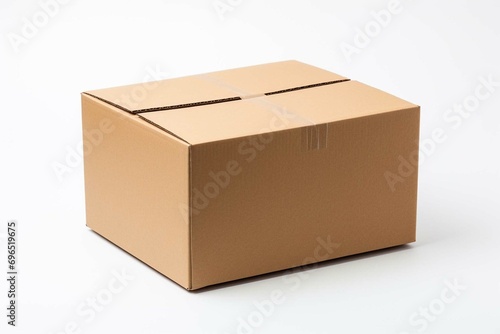 cardboard box isolated on white © Haseeb