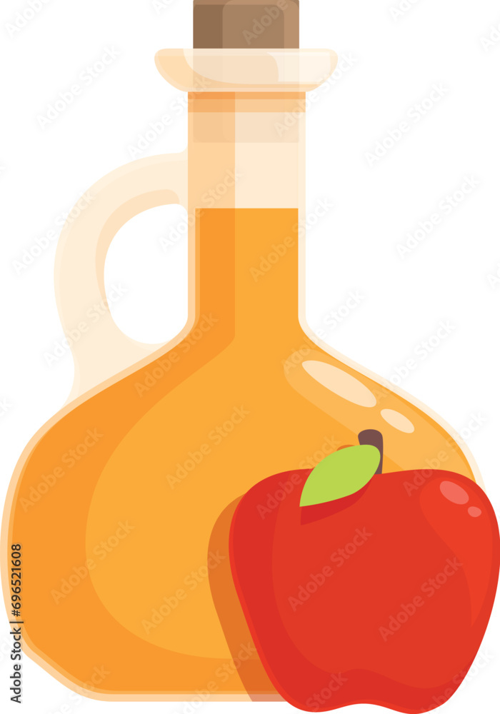 Apple cider natural icon cartoon vector. Cask squash. Slice food Apple cider natural icon cartoon vector. Cask squash. Slice food