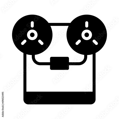 Movie projector. Film tape player