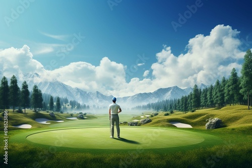 golf course with ball photo