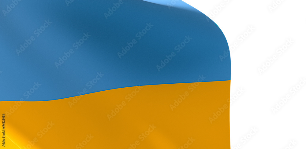 Obraz premium Artistic Tribute: Captivating 3D Ukraine Flag Inspires Awe
