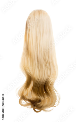 Long blond Hair - Back View - Full View - Viewed from the back with nobody visible - Isolated transparent PNG background - Glamour light blonde hair - Wavy Straight Long light colored blond Hairstyle photo