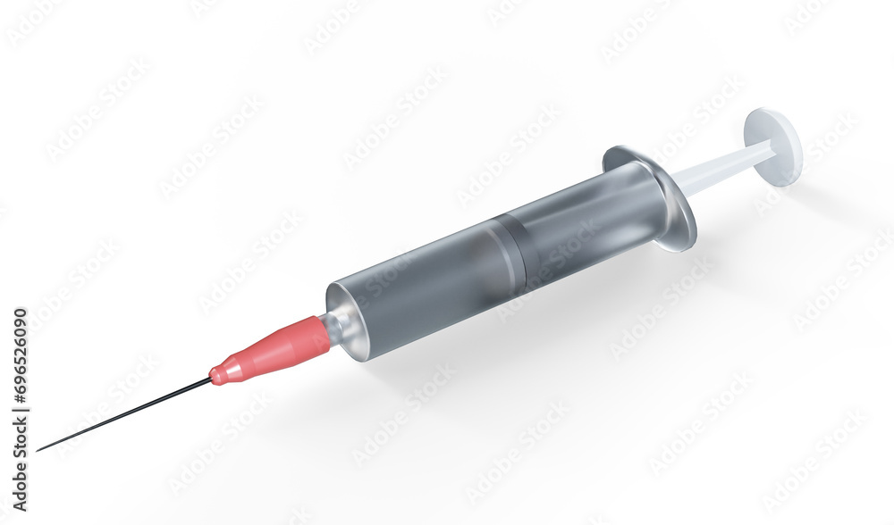 Fototapeta premium 3d render of testosterone propionate with syringe