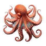 octopus isolated on transparent background Generative AI