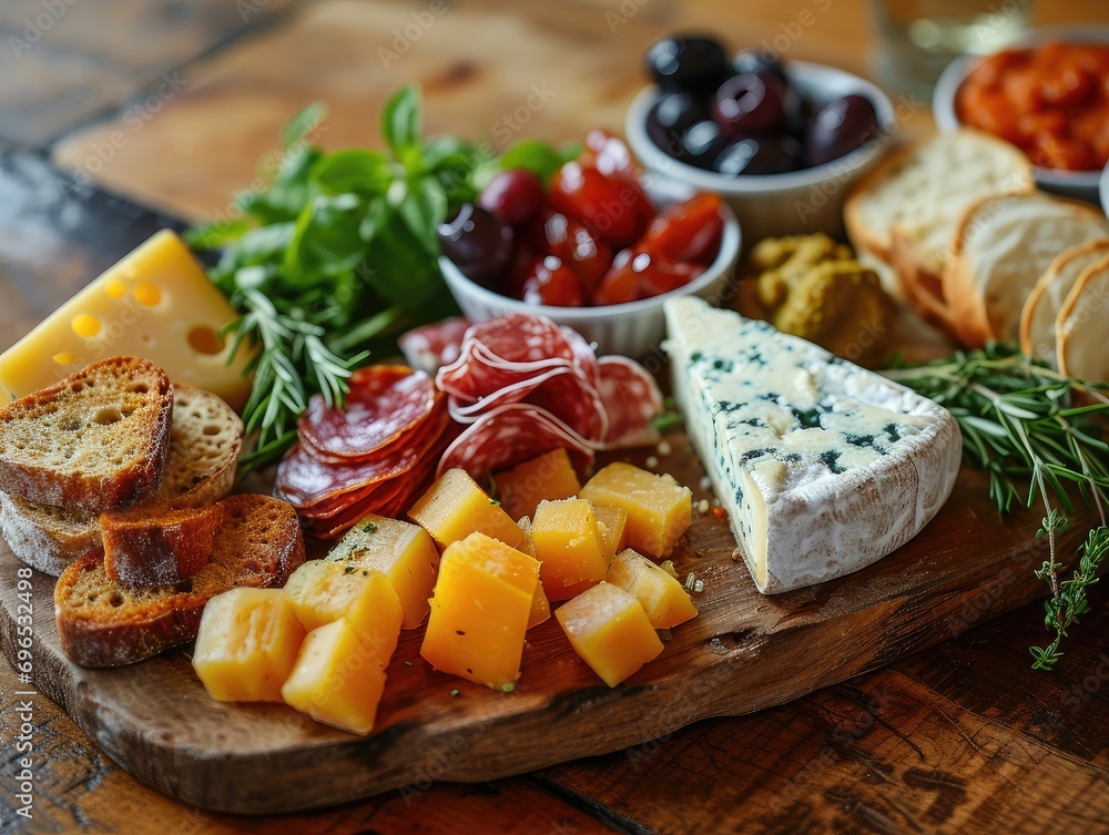 Charcuterie Board Bread Cheese Food Appetizer Background Image Charcuterie Board Bread Cheese Food Appetizer Background Image