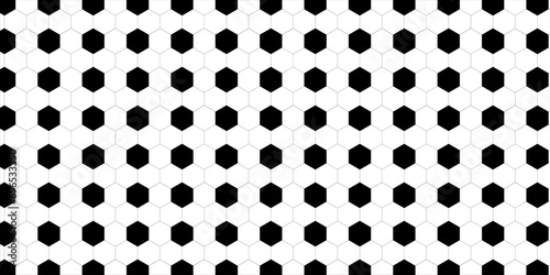 football background made of black and white hexagons