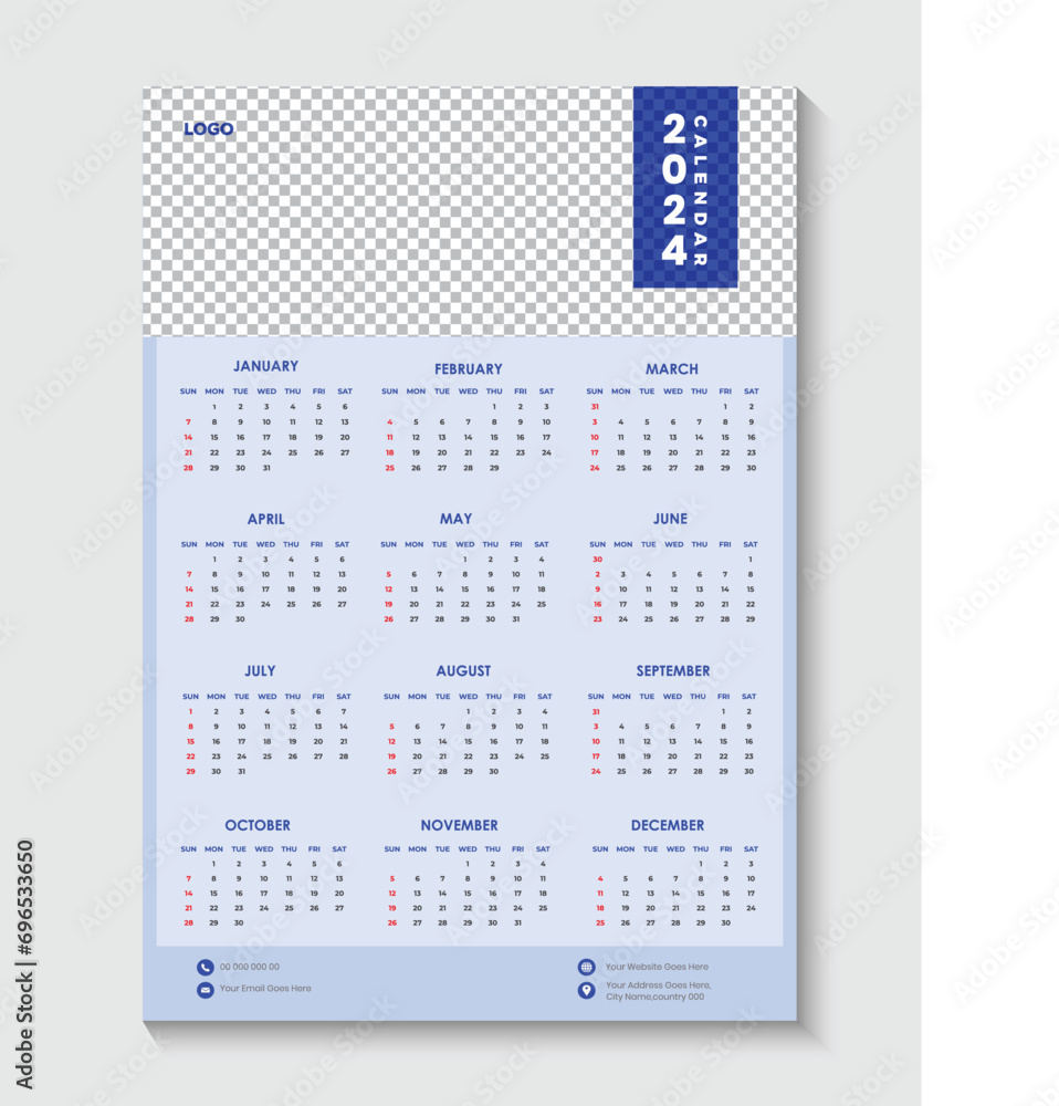 one page wall calendar design template one page wall calendar design template