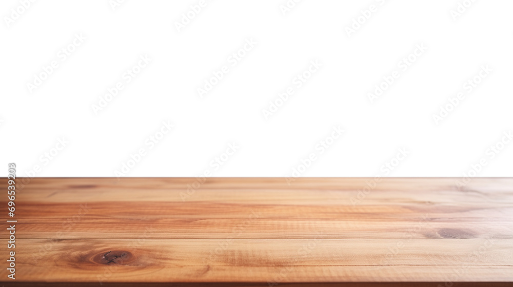 Rustic wooden desk isolated on transparent background, for product promotion placement, marketing display product, png