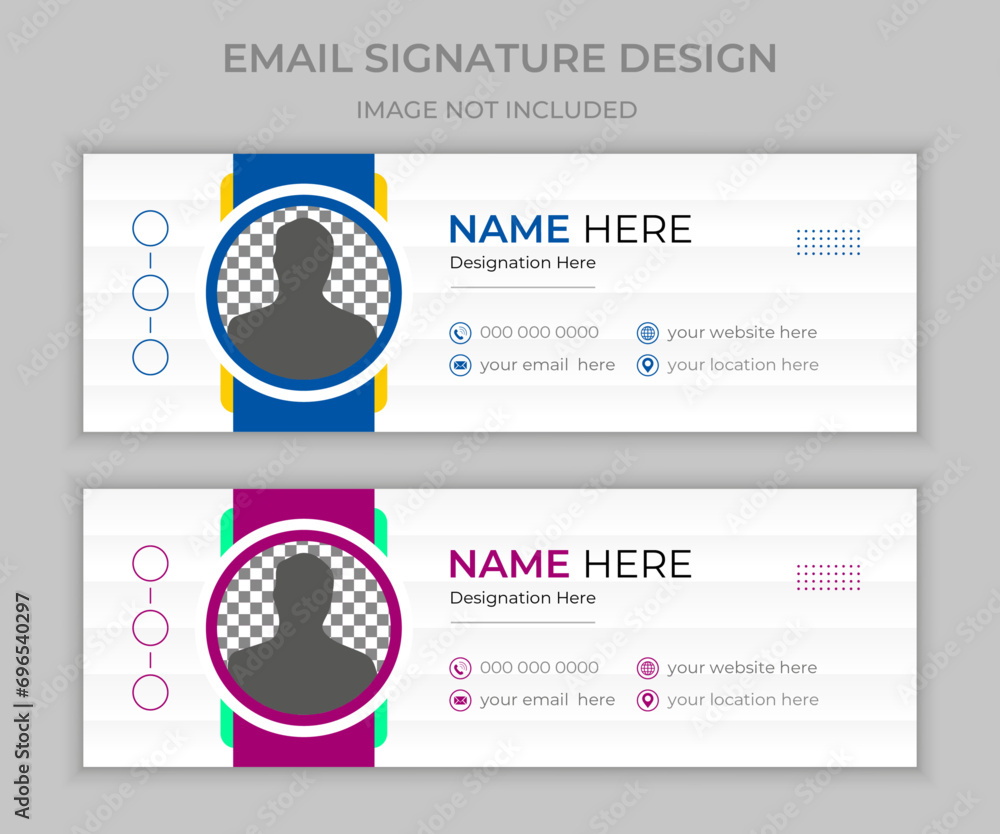 Modern and minimalist business email signature template design , Corporate email signature or email footer template design, Email footer and personal social media cover templates Modern and minimalist business email signature template design , Corporate email signature or email footer template design, Email footer and personal social media cover templates