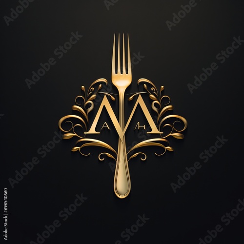 christmas greeting card, golden crown, restaurant logo, logo, symbol of company
