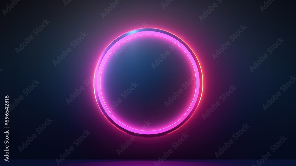 Luminous circle. synth wave Luminous circle. synth wave