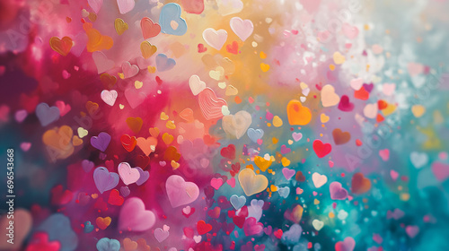 heart background with bokeh