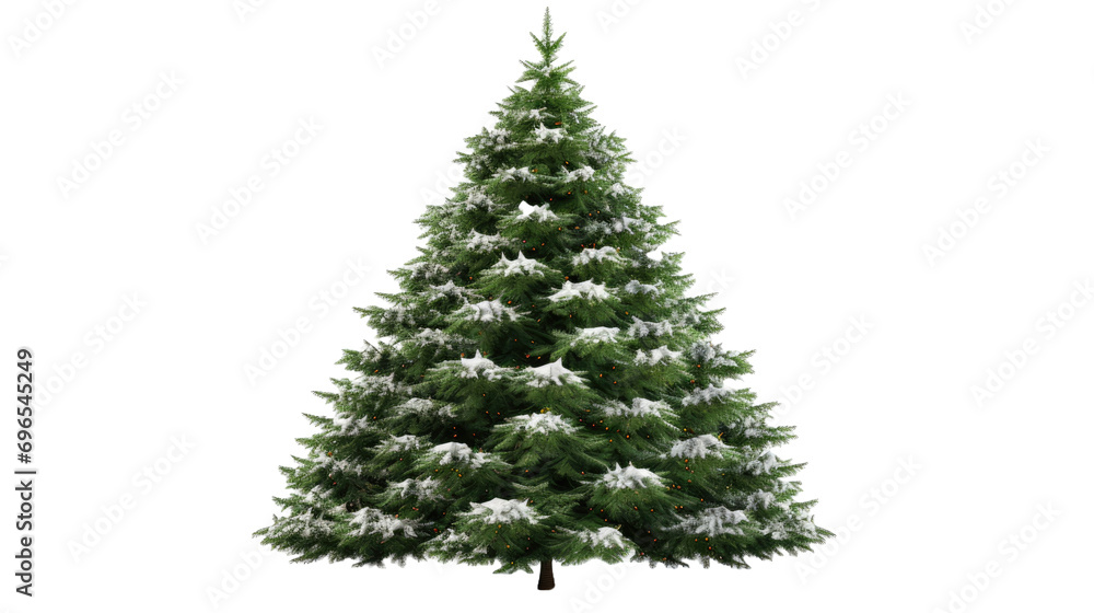 Fototapeta premium Christmas tree isolated on white or transparent background