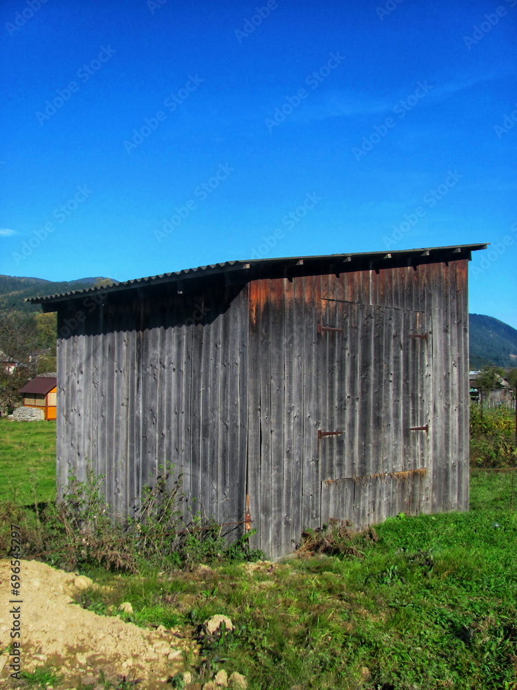 Old wooden shed in summer Old wooden shed in summer