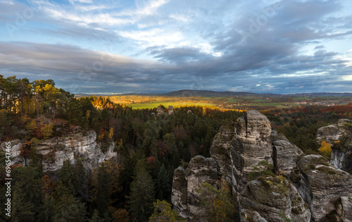 View of the autumn landscape in the rock town