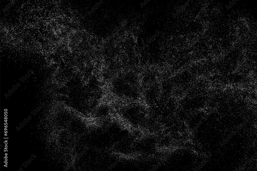 Distressed grunge texture. Abstract white pattern on black background. Od paper overlay. Grain noise. Splash realistic effect. Vector illustration.
Distressed grunge texture. Abstract white pattern on black background. Od paper overlay. Grain noise. Splash realistic effect. Vector illustration.