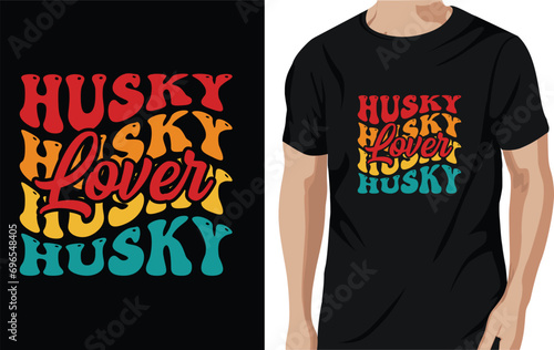 husky t-shirt design