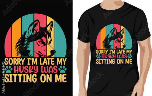 husky t-shirt design
