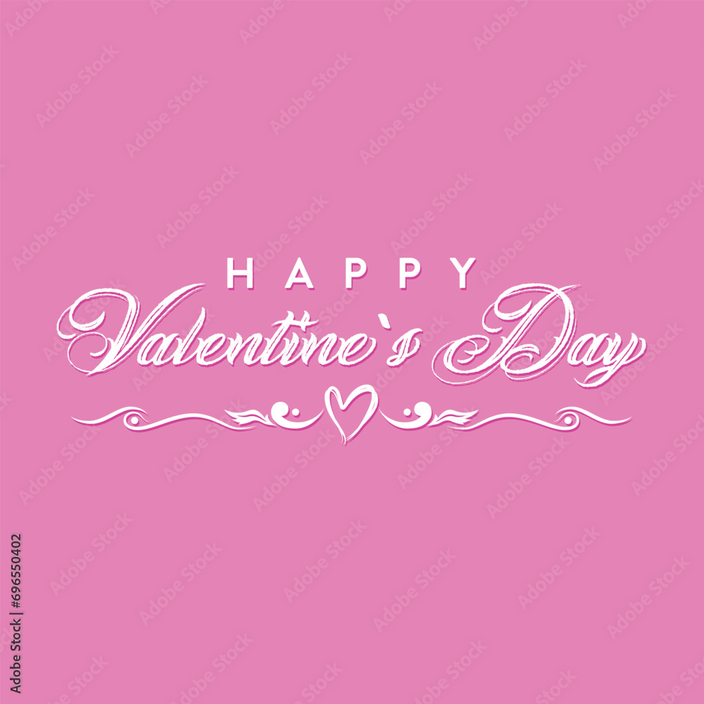 Vector happy valentine's day lettering design
