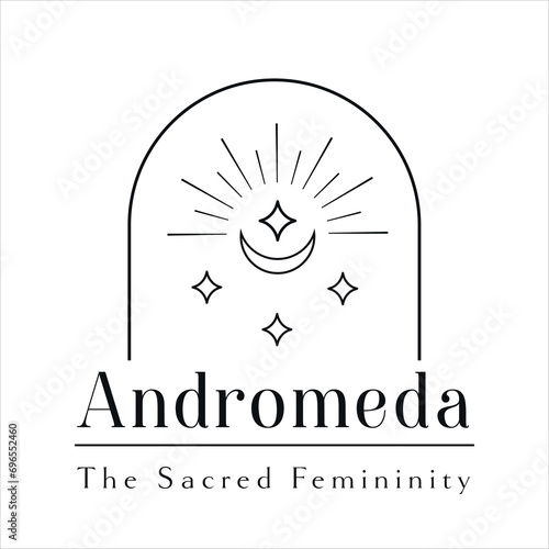 Stellar Star Logo Andromeda Arch Concept-01. Black Option.