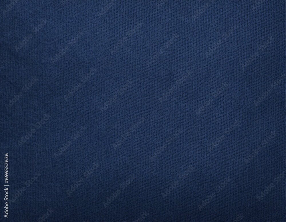Navy Blue Textured Fabric Background - Vintage Rough Cloth Detail for Design Projects - obrazy, fototapety, plakaty 