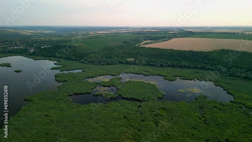 Aerial view of Srebarna lake, Bulgaria
 photo