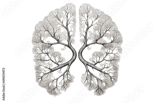 The bronchi and lungs form the respiratory system.