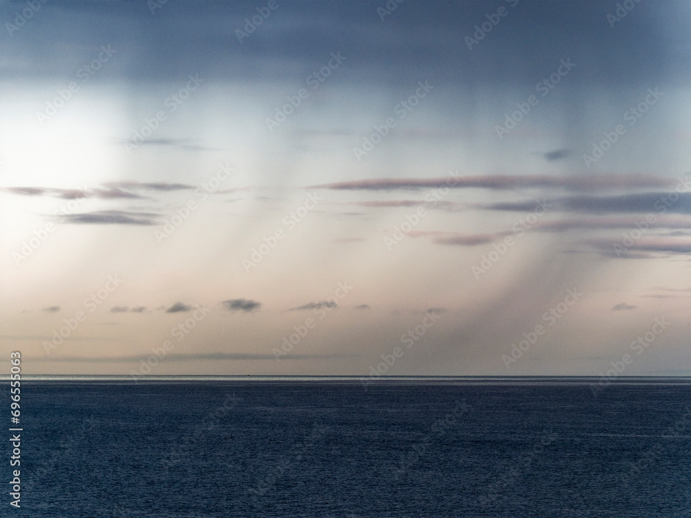 Rain storm over sea, copyspace or background, UK Rain storm over sea, copyspace or background, UK